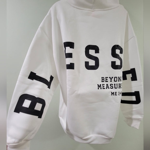 NWT OVERSIZED HOODIE PLUS SIZES "Blessed beyond measure" - Picture 3 of 9